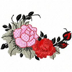 Flowers And Tree Embroidery Design 5